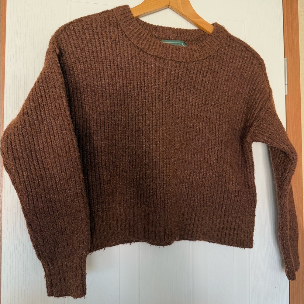 Brown cropped sweater